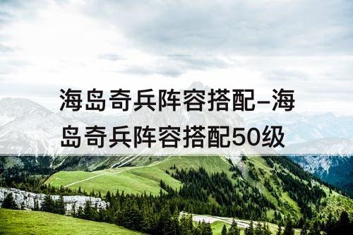 海岛奇兵阵容搭配-海岛奇兵阵容搭配50级