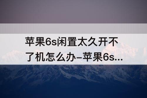 苹果6s闲置太久开不了机怎么办-苹果6s闲置太久开不了机怎么办?-芝士回答