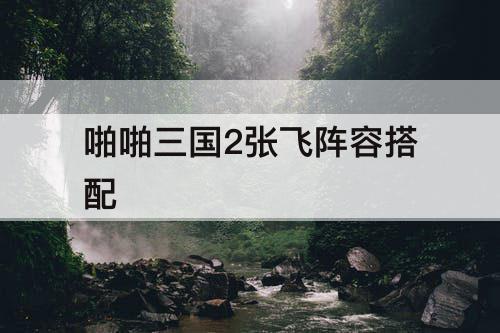 啪啪三国2张飞阵容搭配