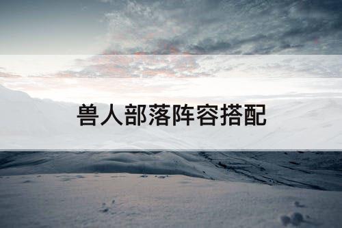 兽人部落阵容搭配