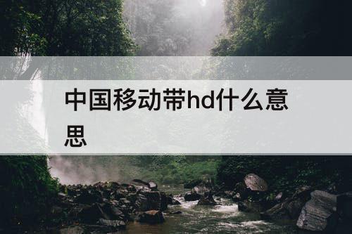 中国移动带hd什么意思